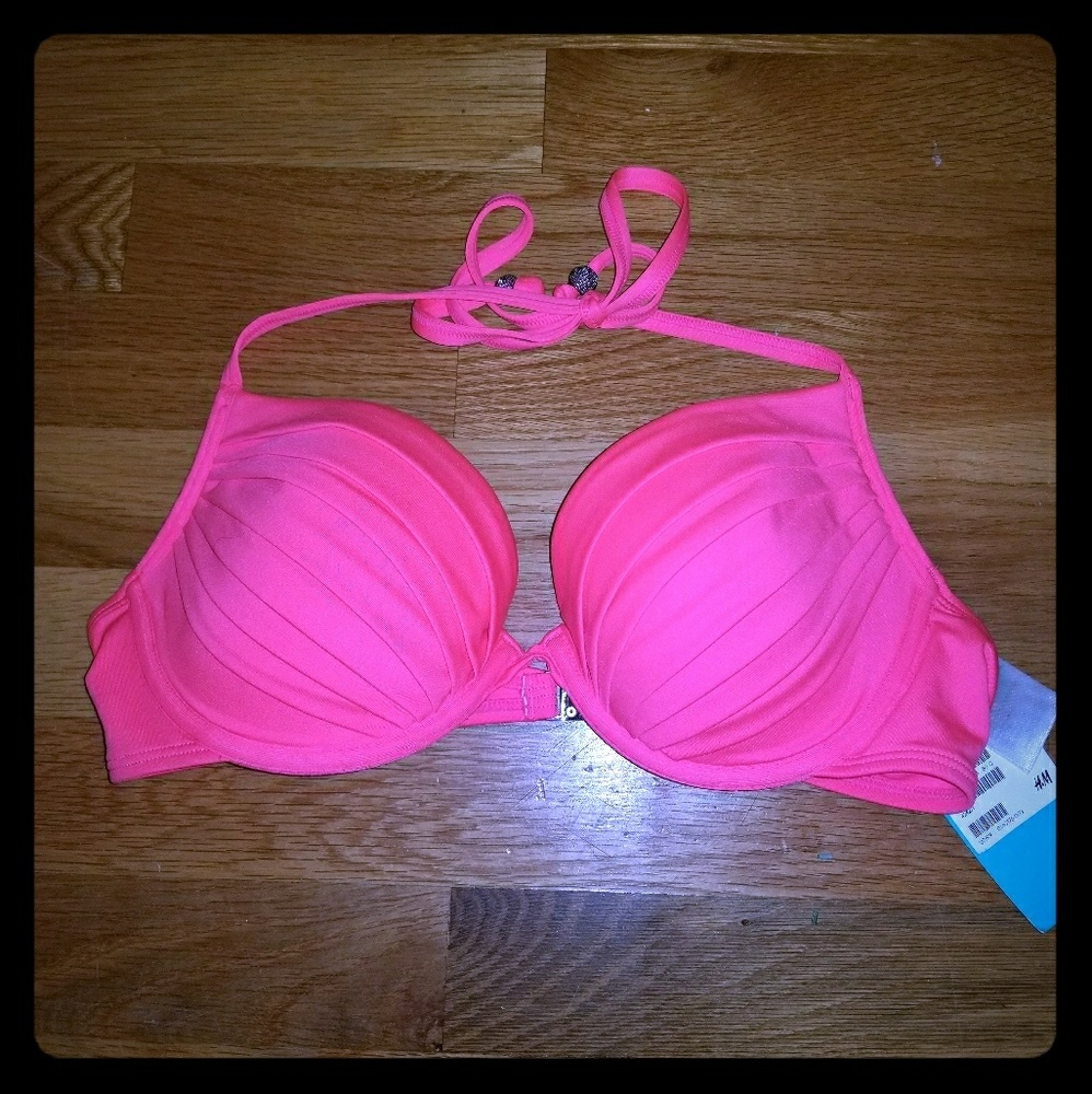 Brand New Hot Pink Push Up Bikini Top